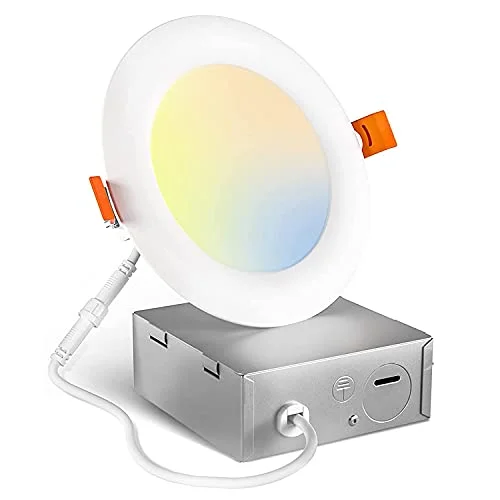 Dust - Resistant Industrial Lighting for Dirty Workspaces1/12 Pack Dimmable 4/6 Inch Ultra-Slim Led Recessed Downlight With Junction Box, 3CCT, 3000K/4000K/5000K, 10-12W, 700-1000LM Dust - Resistant Industrial Lighting for Dirty Workspaces1/12 Pack Dimmable 4/6 Inch Ultra-Slim Led Recessed Downlight With Junction Box, 3CCT, 3000K/4000K/5000K, 10-12W, 700-1000LM