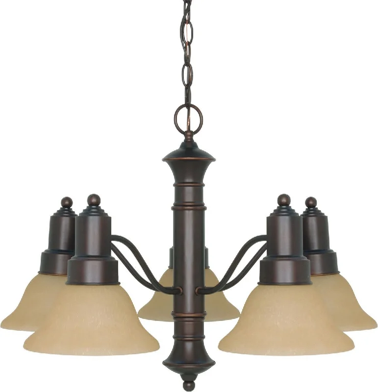 Nuvo Lighting 60-3103 Gotham Collection Five Light Energy Star Efficient GU24 Hanging Chandelier in Mahogany Bronze Finish Nuvo Lighting 60-3103 Gotham Collection Five Light Energy Star Efficient GU24 Hanging Chandelier in Mahogany Bronze Finish
