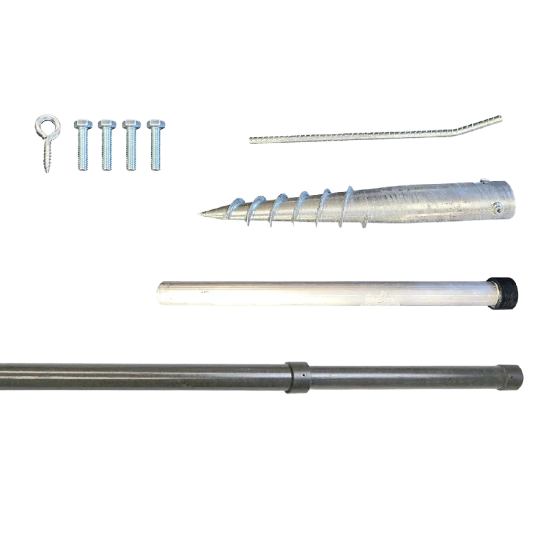 String Lights for Porch LightingLight Pole - Adjustable Height with ground auger