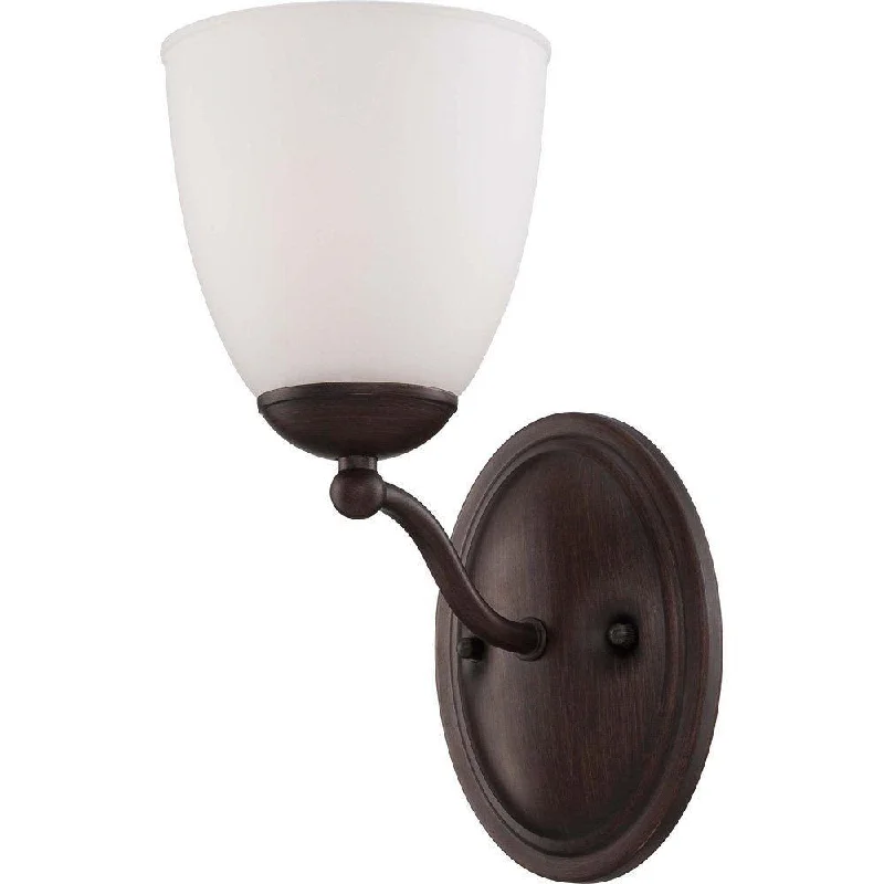 Nuvo Lighting 60-5151 Patton Collection One Light Energy Star Efficient GU24 Wall Sconce in Prairie Bronze Finish Nuvo Lighting 60-5151 Patton Collection One Light Energy Star Efficient GU24 Wall Sconce in Prairie Bronze Finish
