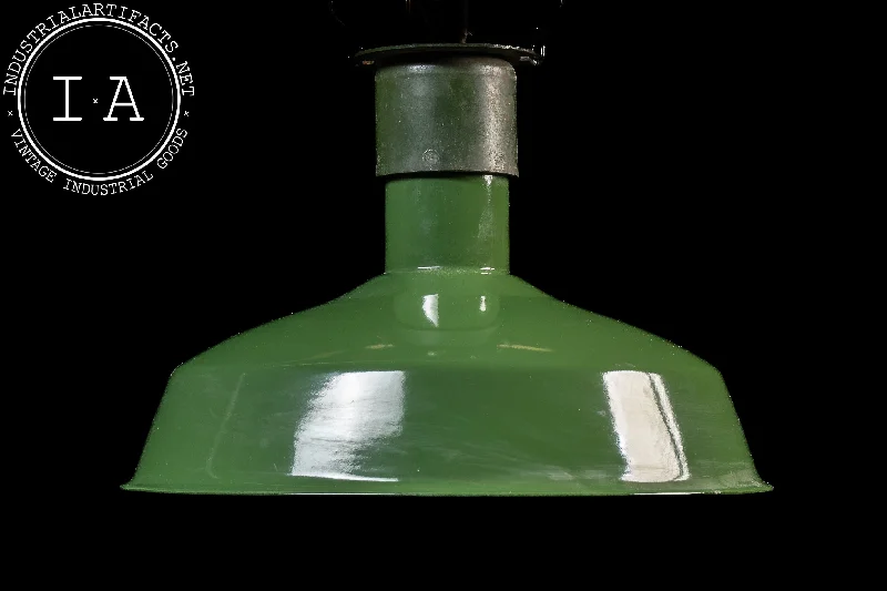 Industrial Lighting for Automotive Manufacturing PlantsVintage Westinghouse Industrial Enamel Light in Green Industrial Lighting for Automotive Manufacturing PlantsVintage Westinghouse Industrial Enamel Light in Green
