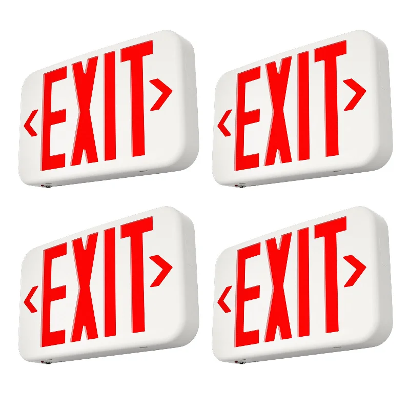 Dimmable Industrial Lighting for Ambiance ControlRed/Green LED Exit Sign with Battery Backup,Exit Sign for Business,Easy to Install,UL Certified,AC 120/277V,Pack of 4/6 Dimmable Industrial Lighting for Ambiance ControlRed/Green LED Exit Sign with Battery Backup,Exit Sign for Business,Easy to Install,UL Certified,AC 120/277V,Pack of 4/6