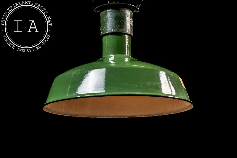 Industrial Lighting for Woodworking FactoriesVintage Westinghouse Industrial Enamel Light in Green Industrial Lighting for Woodworking FactoriesVintage Westinghouse Industrial Enamel Light in Green