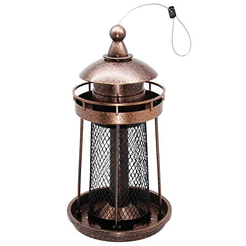 String Lights for Camping TripsWild Bird Feeder Hanging for Garden Yard Outside Decoration, Panorama Gazebo Birdfeeder, Lighthouse Shaped (Copper Red) String Lights for Camping TripsWild Bird Feeder Hanging for Garden Yard Outside Decoration, Panorama Gazebo Birdfeeder, Lighthouse Shaped (Copper Red)