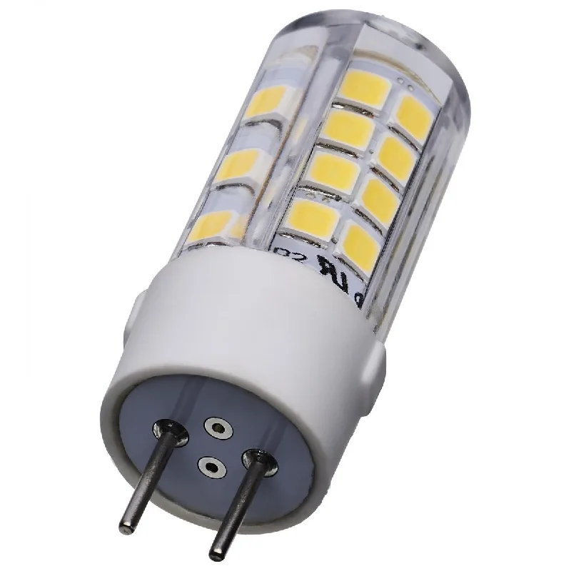 Industrial Lighting for Pharmaceutical ManufacturingT6 Mini LED Bulb, 4.5 Watts, 430 Lumens, 5000K, GY6.35 Base, Clear Finish, 120V Industrial Lighting for Pharmaceutical ManufacturingT6 Mini LED Bulb, 4.5 Watts, 430 Lumens, 5000K, GY6.35 Base, Clear Finish, 120V