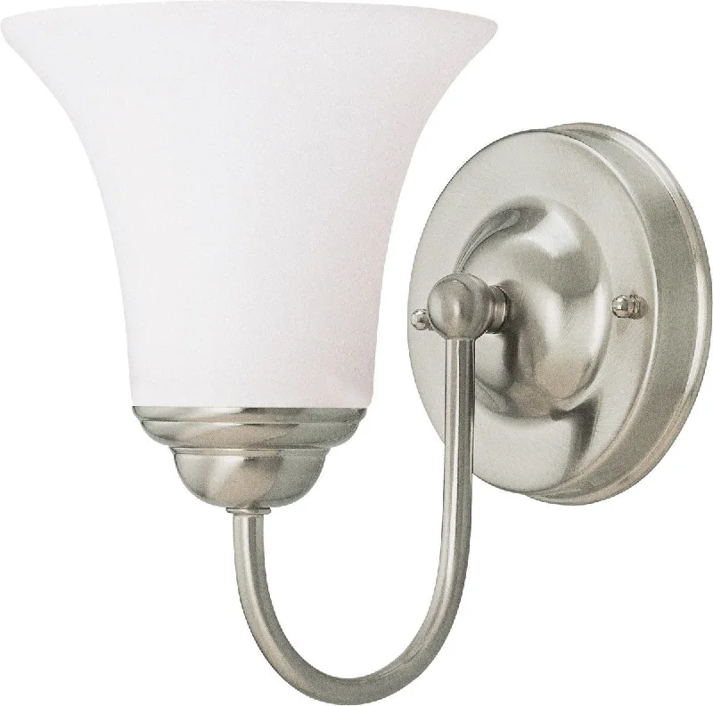 Nuvo Lighting 60-1912 Dupont Collection One Light Energy Star Efficient GU24 Wall Sconce in Brushed Nickel Finish Nuvo Lighting 60-1912 Dupont Collection One Light Energy Star Efficient GU24 Wall Sconce in Brushed Nickel Finish