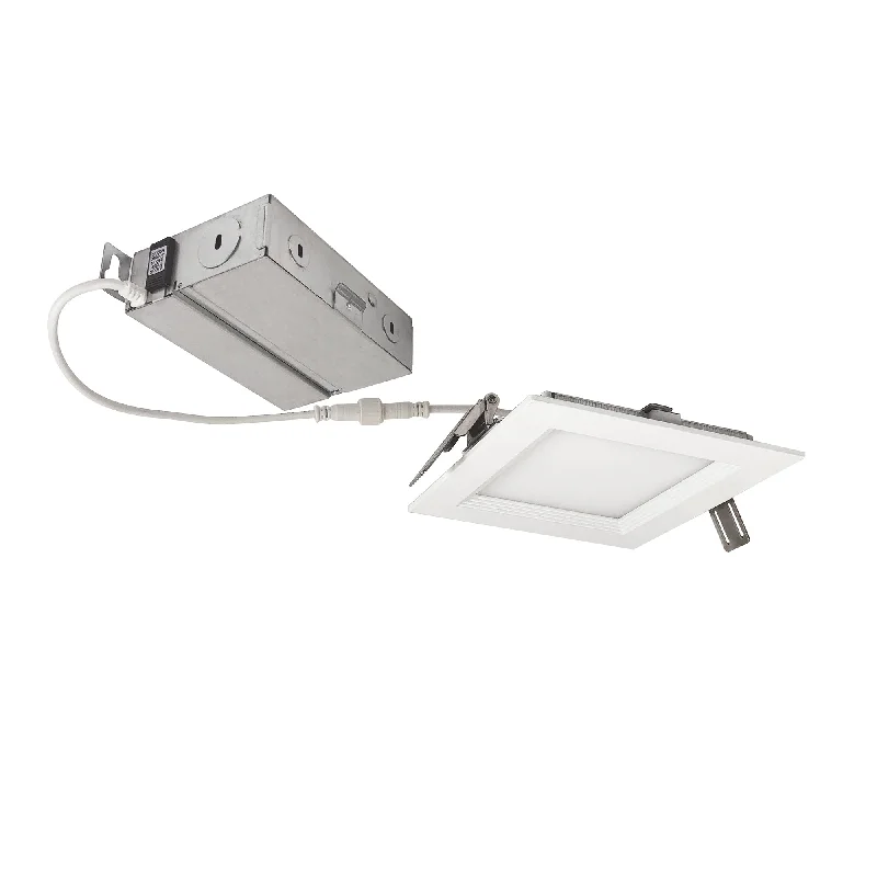 String Lights for Nursery Room DecorNora Lighting NEFLINTW-S4MPWLE4 4" FLIN Square Wafer LED Downlight With Selectable CCT , 120-277V Triac/ELV - Matte Powder White String Lights for Nursery Room DecorNora Lighting NEFLINTW-S4MPWLE4 4" FLIN Square Wafer LED Downlight With Selectable CCT , 120-277V Triac/ELV - Matte Powder White