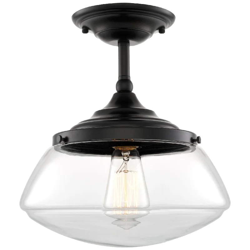 Industrial Lighting for Metal Fabrication ShopsKira Home Summit 10" Modern Industrial Farmhouse Semi Flush Mount Ceiling Light + Schoolhouse Glass Shade, Matte Black Finish Industrial Lighting for Metal Fabrication ShopsKira Home Summit 10" Modern Industrial Farmhouse Semi Flush Mount Ceiling Light + Schoolhouse Glass Shade, Matte Black Finish