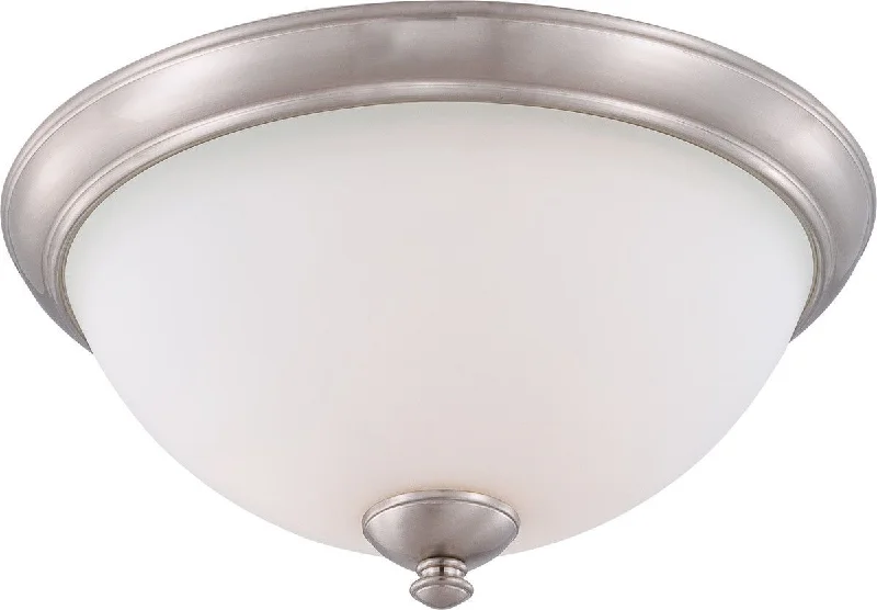 Nuvo Lighting 60-5061 Patton Collection Three Light Energy Star Efficient GU24 Flush Ceiling Mount in Brushed Nickel Finish Nuvo Lighting 60-5061 Patton Collection Three Light Energy Star Efficient GU24 Flush Ceiling Mount in Brushed Nickel Finish
