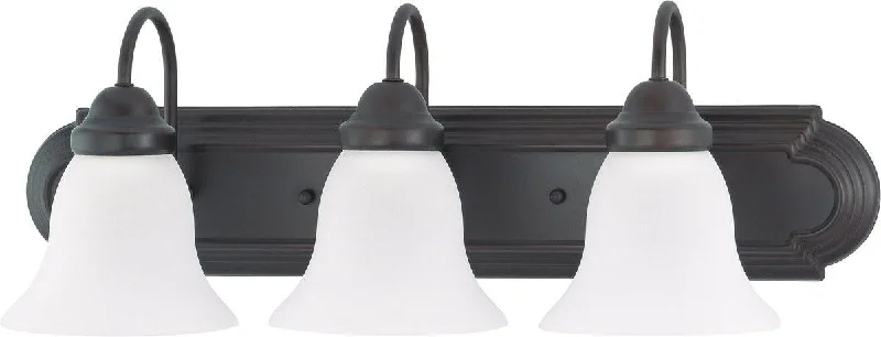 Nuvo Lighting 60-3352 Ballerina Collection Three Light Energy Star Efficient GU24 Bath Vanity Wall Mount in Mahogany Bronze Finish Nuvo Lighting 60-3352 Ballerina Collection Three Light Energy Star Efficient GU24 Bath Vanity Wall Mount in Mahogany Bronze Finish