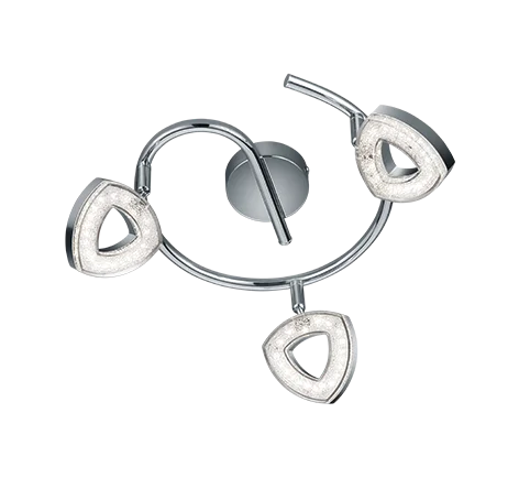 Tours 3Lt Round Plate Spotlight - Chrome