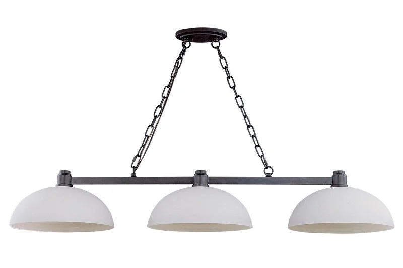 Z-Lite Lighting 314-3-BRZ Chelsey Collection Three Light Hanging Island Billiard Chandelier in Bronze Finish