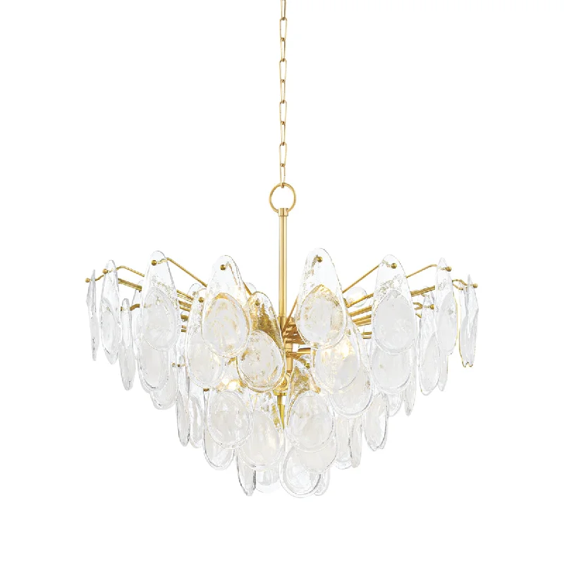 Shock - Resistant Industrial Lighting for Vibrating Machinery AreasDarcia 29" 15 Lights Chandelier Aged Brass Finish Shock - Resistant Industrial Lighting for Vibrating Machinery AreasDarcia 29" 15 Lights Chandelier Aged Brass Finish