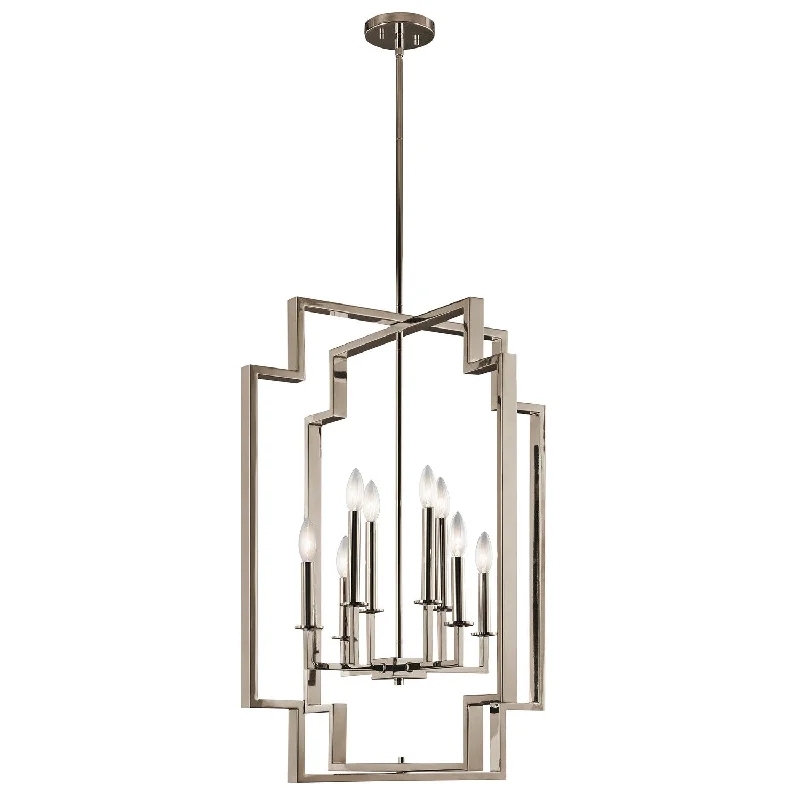 Downtown Deco - Foyer Chandelier 8Lt - 43966PN