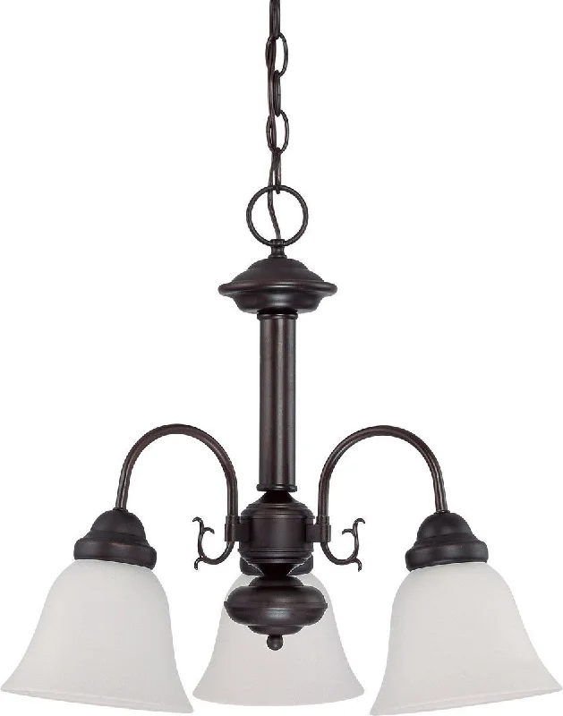 Nuvo Lighting 60-3332 Ballerina Collection Three Light Energy Star Efficient GU24 Hanging Chandelier in Mahogany Bronze Finish Nuvo Lighting 60-3332 Ballerina Collection Three Light Energy Star Efficient GU24 Hanging Chandelier in Mahogany Bronze Finish
