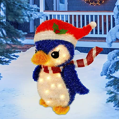 String Lights for Outdoor Dining AreasLighted Christmas Tinsel Penguin Decorations, 20 Inch Pre-Lit Light Up Blue Penguin with 35 Count Clear Incandescent Lights, Indoor or Outdoor Yard Lawn Festive Holiday Decoration String Lights for Outdoor Dining AreasLighted Christmas Tinsel Penguin Decorations, 20 Inch Pre-Lit Light Up Blue Penguin with 35 Count Clear Incandescent Lights, Indoor or Outdoor Yard Lawn Festive Holiday Decoration