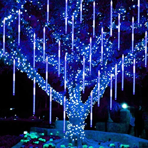 Waterproof String Lights for Patio DecorMeteor Shower Rain Lights - 30cm 8 Tubes 288 LED Valentine Iciclelights - Blue Waterproof String Lights for Patio DecorMeteor Shower Rain Lights - 30cm 8 Tubes 288 LED Valentine Iciclelights - Blue