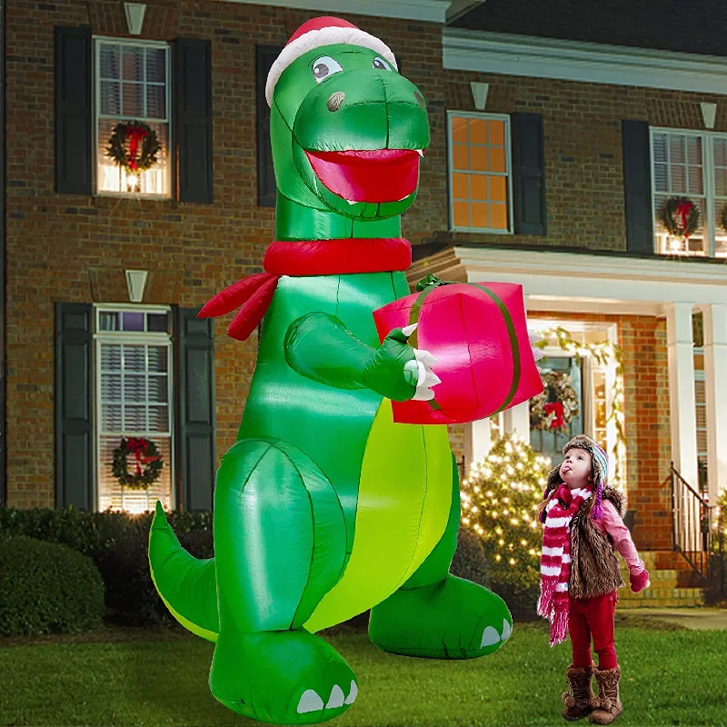 String Lights for Outdoor Dining AreasChristmas 8FT Inflatables Lighted Green Dinosaur with Christmas Hat and Gift Box, Blow Up Indoor Outdoor Xmas Decor Lawn Yard Garden Decorations String Lights for Outdoor Dining AreasChristmas 8FT Inflatables Lighted Green Dinosaur with Christmas Hat and Gift Box, Blow Up Indoor Outdoor Xmas Decor Lawn Yard Garden Decorations