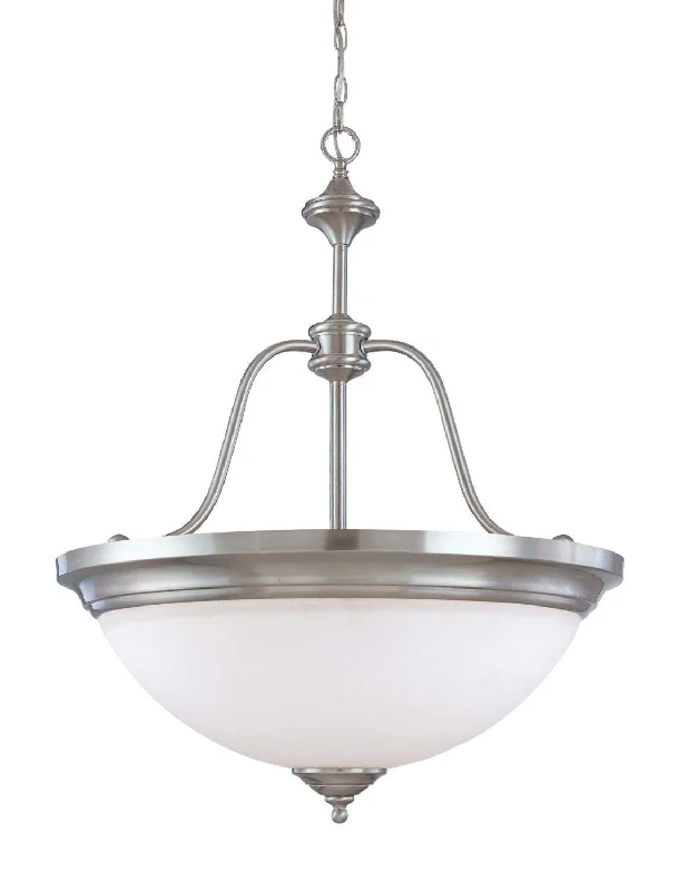 Nuvo Lighting 60-1808 Glenwood Collection Four Light Hanging Pendant Chandelier in Brushed Nickel Finish Nuvo Lighting 60-1808 Glenwood Collection Four Light Hanging Pendant Chandelier in Brushed Nickel Finish