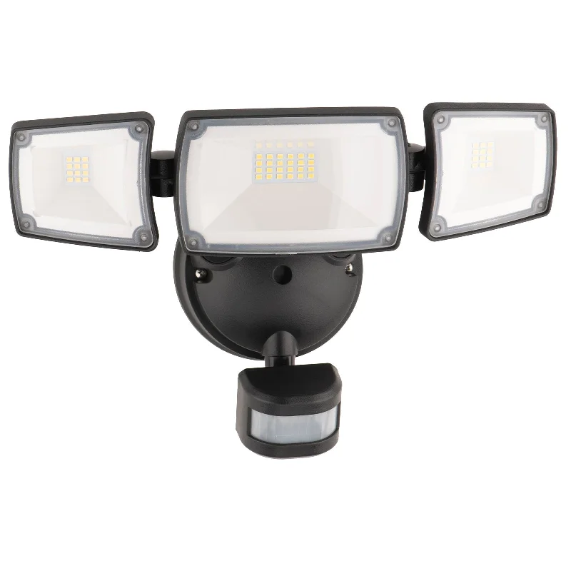 Industrial Pendant Lighting for Machine ShopsOnyx Triple Head LED Security Flood Light with PIR Sensor Industrial Pendant Lighting for Machine ShopsOnyx Triple Head LED Security Flood Light with PIR Sensor