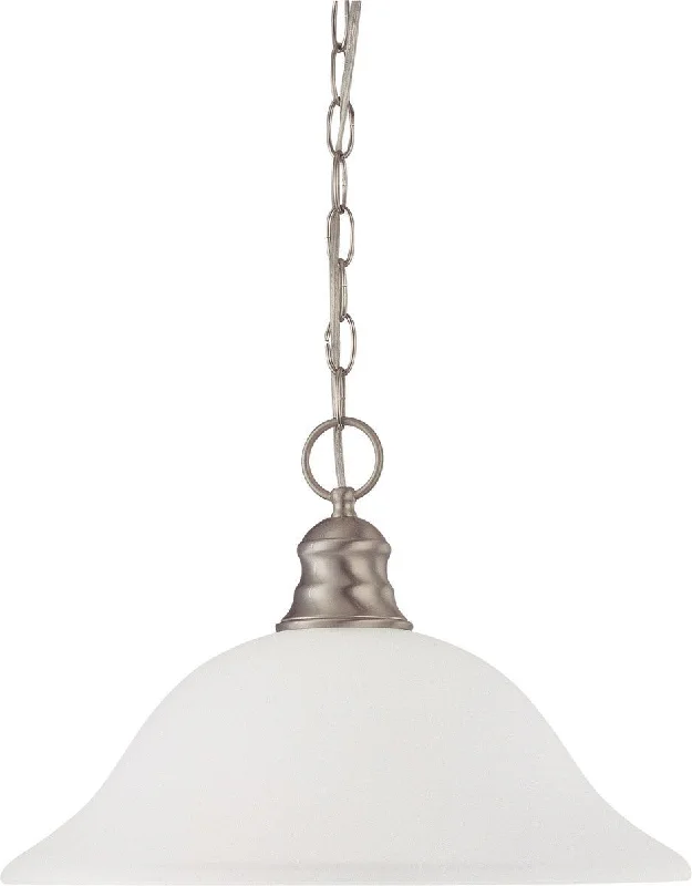 Nuvo Lighting 60-3308 Signature Collection One Light Energy Star Efficient GU24 Hanging Pendant Chandelier in Brushed Nickel Finish Nuvo Lighting 60-3308 Signature Collection One Light Energy Star Efficient GU24 Hanging Pendant Chandelier in Brushed Nickel Finish