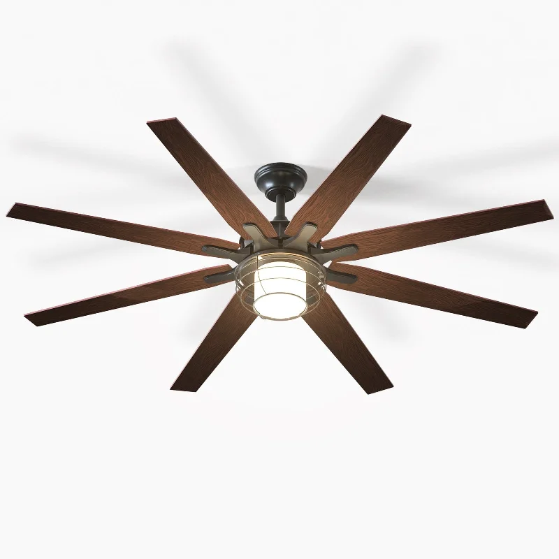 Color - Tunable Industrial Lighting for Special Applications8 Blade 66'' Reversible DC Ceiling Fan With Dimmable LED Light And Remote, 6 Speeds, 3CCT, 3000K/4000K/6000K Color - Tunable Industrial Lighting for Special Applications8 Blade 66'' Reversible DC Ceiling Fan With Dimmable LED Light And Remote, 6 Speeds, 3CCT, 3000K/4000K/6000K