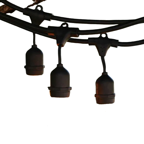 String Lights for Hotel Courtyard LightingSuspended Socket E26 String Lights - 48ft stringer (Pack of 2, 96ft Total) String Lights for Hotel Courtyard LightingSuspended Socket E26 String Lights - 48ft stringer (Pack of 2, 96ft Total)