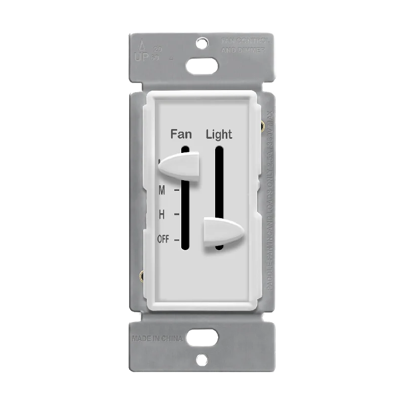 Industrial Lighting with High CRI (Color Rendering Index) for True Color Perception3-Speed Fan Controller and LED Dimmer Slider, Single Pole Industrial Lighting with High CRI (Color Rendering Index) for True Color Perception3-Speed Fan Controller and LED Dimmer Slider, Single Pole