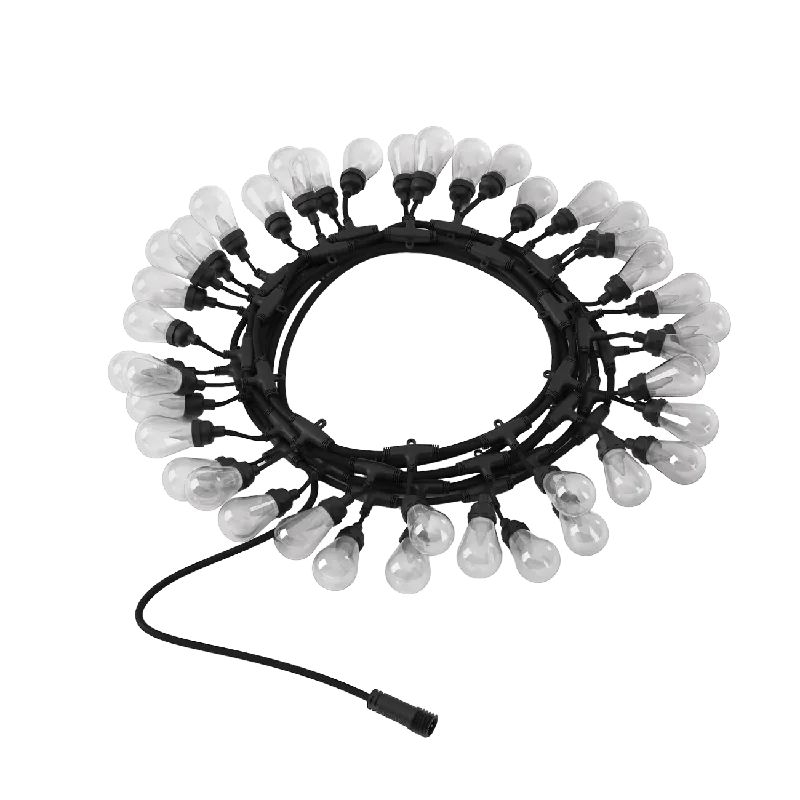 String Lights for Porch LightingTwinkly color changing patio lights S14 PLUS Bistro lights (Black Wire) String Lights for Porch LightingTwinkly color changing patio lights S14 PLUS Bistro lights (Black Wire)
