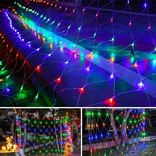 String Lights with Edison Bulbs for Rustic Ambiance360 LEDs Christmas Net Lights - 12ft x 5ft - 8 Modes - Low Voltage Connectable Mesh Fairy String Lights - Multicolor String Lights with Edison Bulbs for Rustic Ambiance360 LEDs Christmas Net Lights - 12ft x 5ft - 8 Modes - Low Voltage Connectable Mesh Fairy String Lights - Multicolor