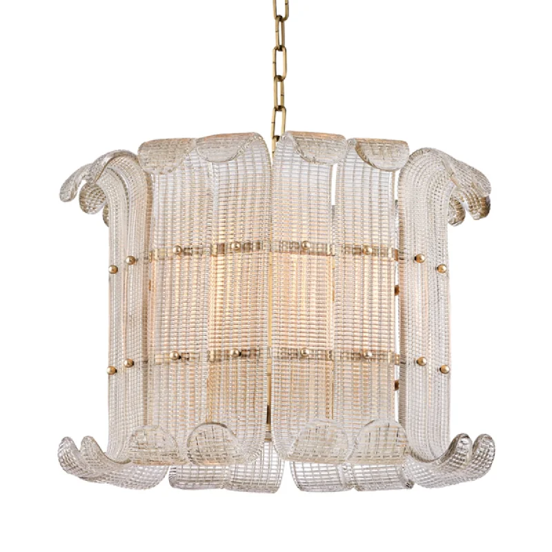 Color - Tunable Industrial Lighting for Special ApplicationsBrasher 16" 8 Lights Chandelier Aged Brass Finish Color - Tunable Industrial Lighting for Special ApplicationsBrasher 16" 8 Lights Chandelier Aged Brass Finish