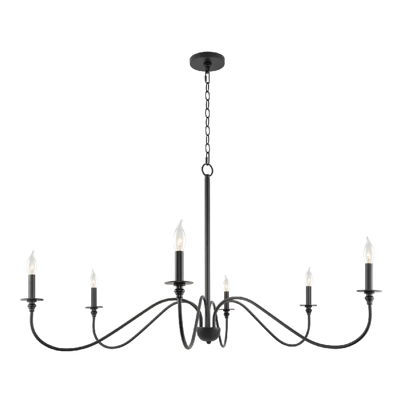 High - Bay LED Industrial Lighting for WarehousesKira Home Archer 47" 6-Light Large Modern Chandelier + Curved Arms, Adjustable Hanging Height, Black Finish High - Bay LED Industrial Lighting for WarehousesKira Home Archer 47" 6-Light Large Modern Chandelier + Curved Arms, Adjustable Hanging Height, Black Finish