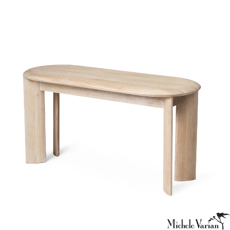 Dimmable Industrial Lighting for Ambiance ControlBevel Bench | White Oiled Oak