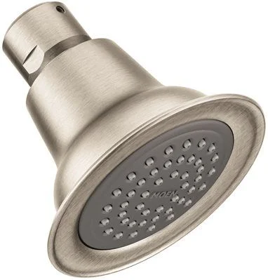 Moen Commercial Vandal-Resistant Showerhead With Brass Shell' Brushed Nickel' 2.5 Gpm Moen Commercial Vandal-Resistant Showerhead With Brass Shell' Brushed Nickel' 2.5 Gpm