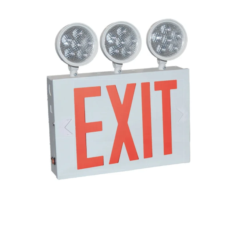String Lights with Clear Bulbs for a Classic LookNora Lighting NEX-751-LED/R3 NYC Approved Steel LED Exit With Three 9W Adjustable Heads, Battery Backup - White String Lights with Clear Bulbs for a Classic LookNora Lighting NEX-751-LED/R3 NYC Approved Steel LED Exit With Three 9W Adjustable Heads, Battery Backup - White