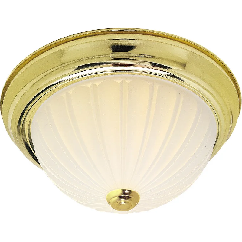 Nuvo Lighting 60-440 Signature Collection Two Light Energy Star Efficient GU24 Flush Ceiling Mount in Polished Brass Finish Nuvo Lighting 60-440 Signature Collection Two Light Energy Star Efficient GU24 Flush Ceiling Mount in Polished Brass Finish