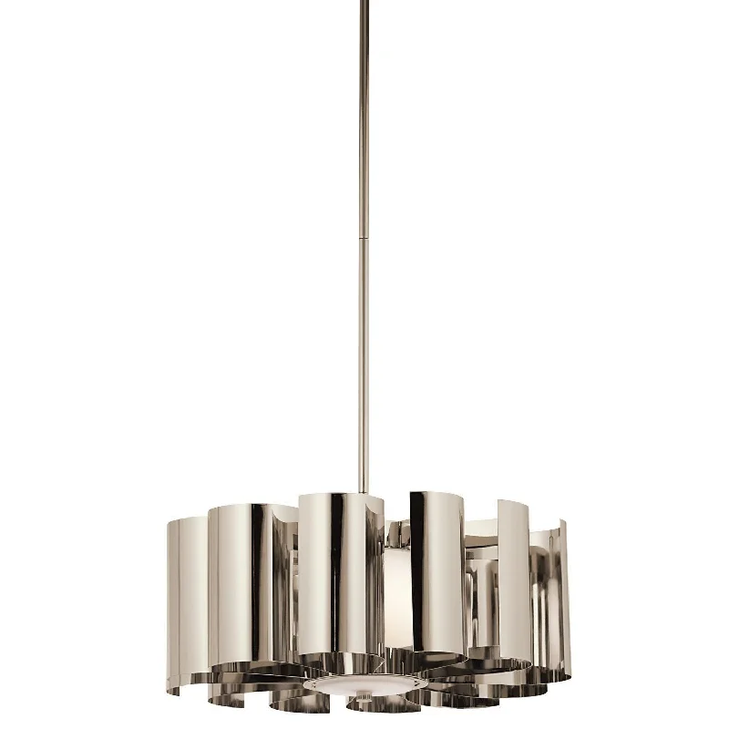 Kichler Lighting 42835 PN Ziva Collection One Light Hanging Pendant Chandelier in Polished Nickel Finish Kichler Lighting 42835 PN Ziva Collection One Light Hanging Pendant Chandelier in Polished Nickel Finish