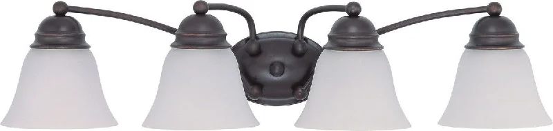 Nuvo Lighting 60-3358 Empire Collection Four Light Energy Star Efficient GU24 Bath Vanity Wall Mount in Mahogany Bronze Finish Nuvo Lighting 60-3358 Empire Collection Four Light Energy Star Efficient GU24 Bath Vanity Wall Mount in Mahogany Bronze Finish