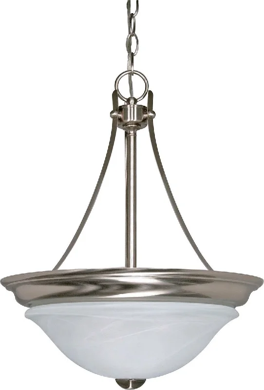 Nuvo Lighting 60-465 Triumph Collection Two Light Energy Star Efficient GU24 Hanging Pendant Chandelier in Brushed Nickel Finish Nuvo Lighting 60-465 Triumph Collection Two Light Energy Star Efficient GU24 Hanging Pendant Chandelier in Brushed Nickel Finish