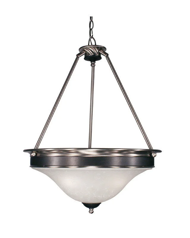 Z-Lite Lighting 310P Three Light Pendant Chandelier in Satin Nickel and Black Finish Z-Lite Lighting 310P Three Light Pendant Chandelier in Satin Nickel and Black Finish