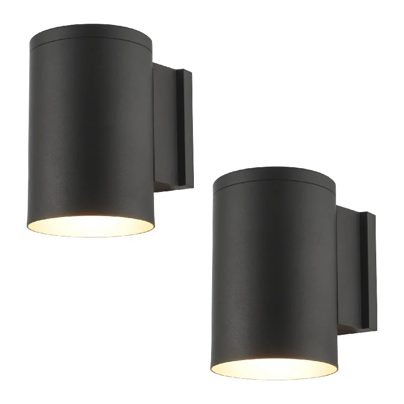 Industrial Lighting with High CRI (Color Rendering Index) for True Color PerceptionKira Home Enzo 8" Modern Outdoor Wall Sconce, Weatherproof Up Down Light, Cylinder Metal Shade + Black Finish, 2-Pack Industrial Lighting with High CRI (Color Rendering Index) for True Color PerceptionKira Home Enzo 8" Modern Outdoor Wall Sconce, Weatherproof Up Down Light, Cylinder Metal Shade + Black Finish, 2-Pack