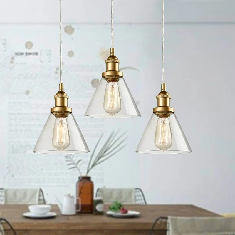 Industrial Lighting with High CRI (Color Rendering Index) for True Color PerceptionMini Glass Pendant Lights Brass Kitchen Island Pendant Lighting 3 Pack Industrial Lighting with High CRI (Color Rendering Index) for True Color PerceptionMini Glass Pendant Lights Brass Kitchen Island Pendant Lighting 3 Pack