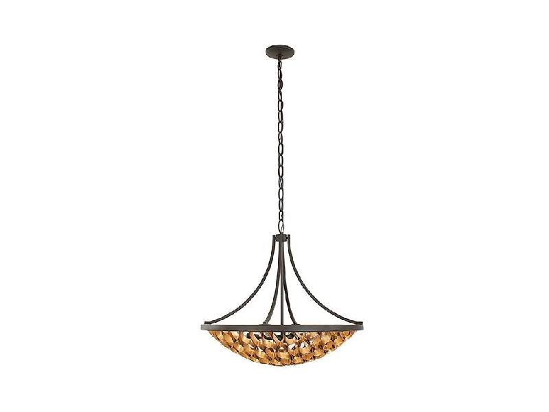 Industrial Lighting for Metal Fabrication ShopsVentura 6-Light Pendant in Matte Black and Gold Industrial Lighting for Metal Fabrication ShopsVentura 6-Light Pendant in Matte Black and Gold