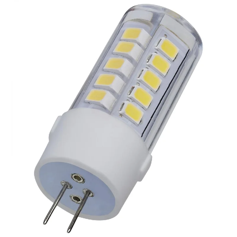 Industrial Lighting for Printing Press FacilitiesT6 Mini LED Bulb, 4.5 Watts, 430 Lumens, 5000K, G4 Base, Clear Finish, 12V Industrial Lighting for Printing Press FacilitiesT6 Mini LED Bulb, 4.5 Watts, 430 Lumens, 5000K, G4 Base, Clear Finish, 12V