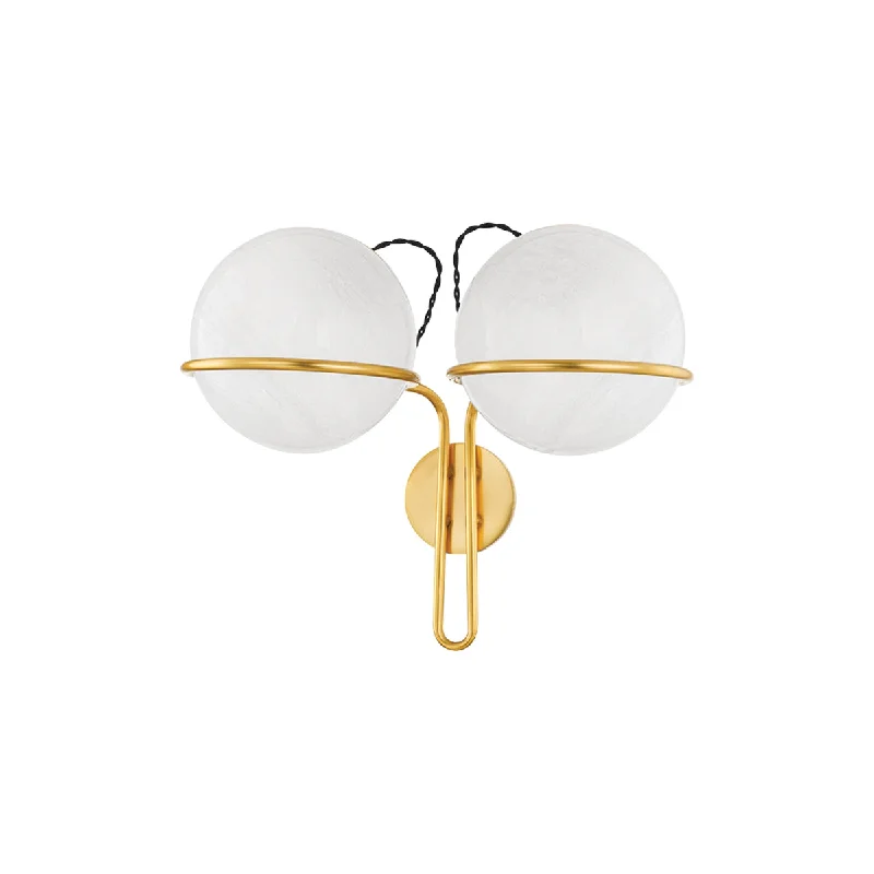 Energy - Efficient Industrial Lighting for Cost - SavingsHingham 20" 2 Lights Wall Sconce Aged Brass Finish