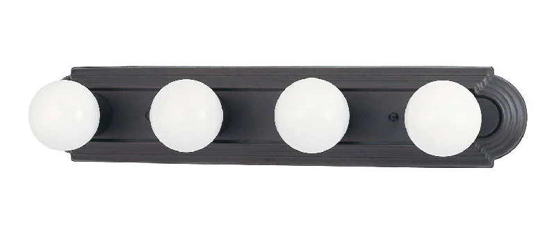 Nuvo Lighting 60-3347 Empire Collection Four Light Energy Star Efficient GU24 Bath Vanity Wall Mount in Mahogany Bronze Finish Nuvo Lighting 60-3347 Empire Collection Four Light Energy Star Efficient GU24 Bath Vanity Wall Mount in Mahogany Bronze Finish