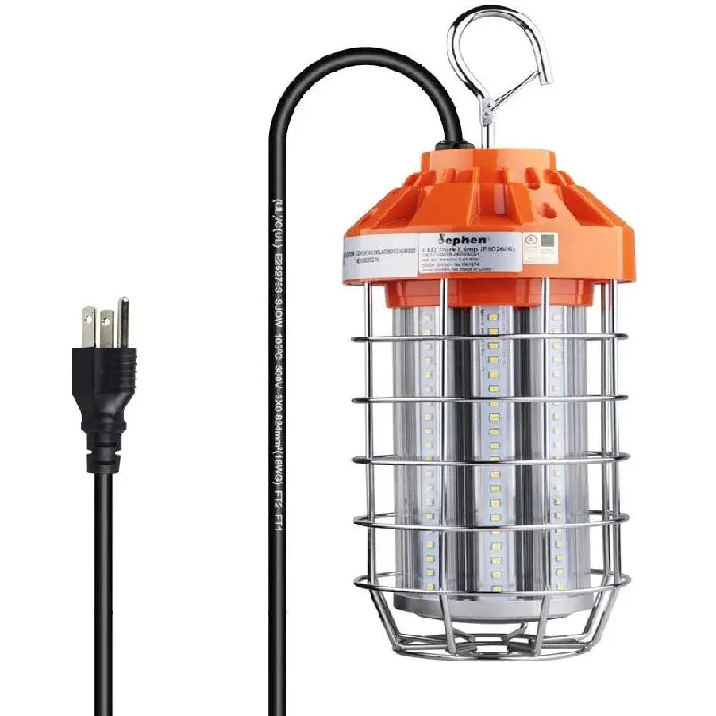 Adjustable Industrial Lighting for Flexible Illumination60W LED Temporary Work Light-8400Lumen Construction Lights 5000K with Hook UL-Listed Adjustable Industrial Lighting for Flexible Illumination60W LED Temporary Work Light-8400Lumen Construction Lights 5000K with Hook UL-Listed
