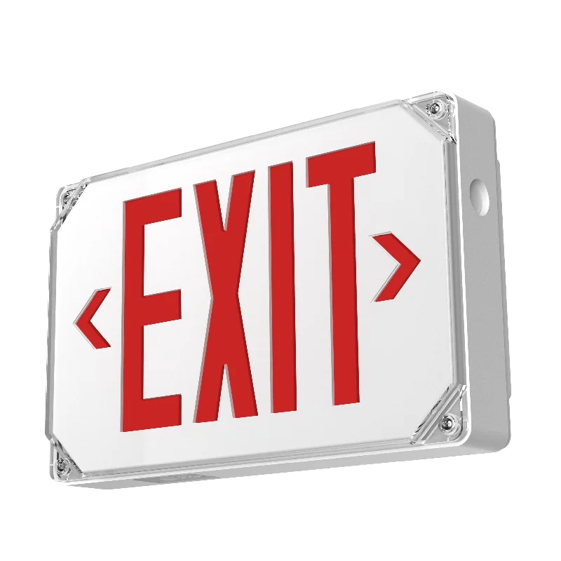 Industrial Lighting for Food Processing FactoriesRed LED IP65 Waterproof Exit Sign with Battery Backup,Exit Sign for Business,Easy to Install,UL Certified,AC 120/277V,Pack of 1/2 Industrial Lighting for Food Processing FactoriesRed LED IP65 Waterproof Exit Sign with Battery Backup,Exit Sign for Business,Easy to Install,UL Certified,AC 120/277V,Pack of 1/2