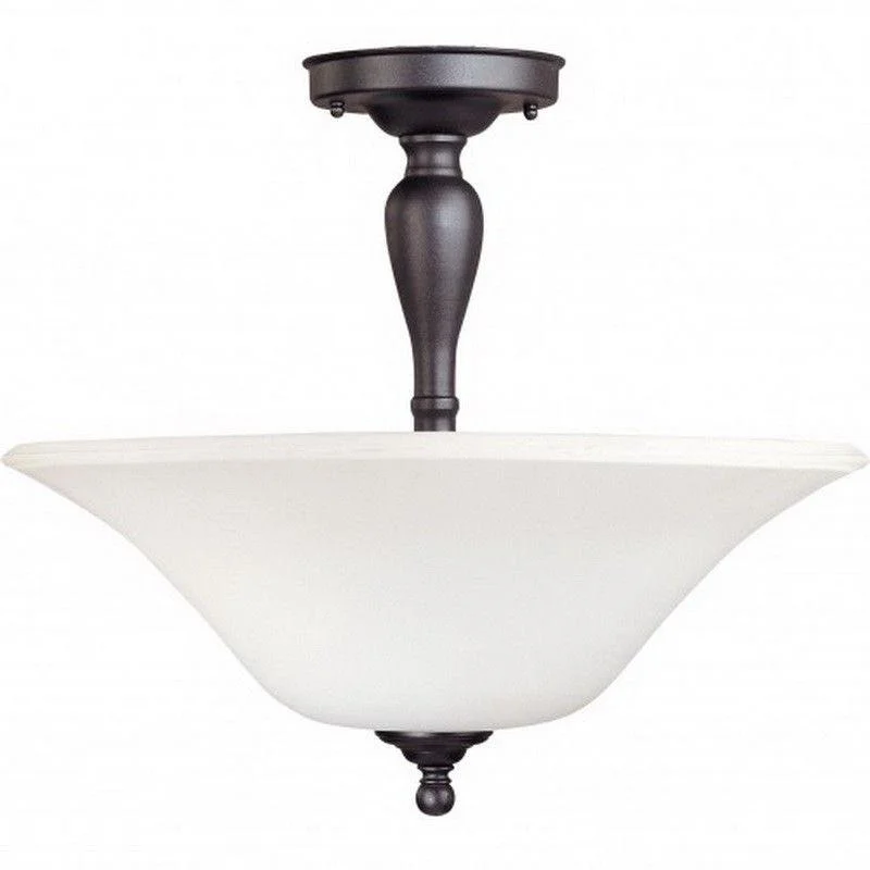 Nuvo Lighting 60-1927 Dupont Collection Three Light Energy Star Efficient GU24 Convertible Semi Flush or Hanging Pendant in Dark Chocolate Finish Nuvo Lighting 60-1927 Dupont Collection Three Light Energy Star Efficient GU24 Convertible Semi Flush or Hanging Pendant in Dark Chocolate Finish