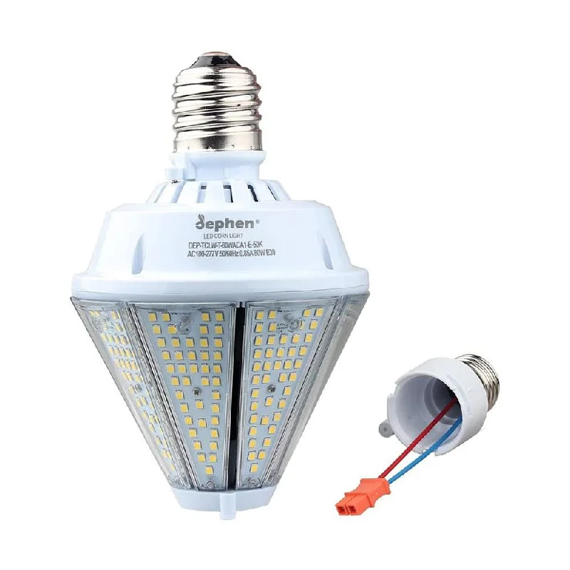 Adjustable Industrial Lighting for Flexible Illumination80W Led Corn Light Bulb 10400 Lumen 5000K with Removable E26 & E39 Base Adjustable Industrial Lighting for Flexible Illumination80W Led Corn Light Bulb 10400 Lumen 5000K with Removable E26 & E39 Base